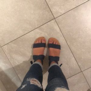 Crossed sandals